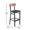 Flash Furniture Green Vinyl Barstool with Natural Wood Back, 2PK 2-XU-DG6V6GNV-NAT-GG - alternate 5